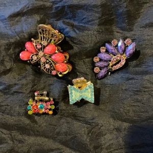 Jeweled hair clips